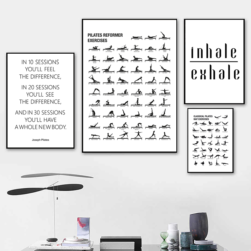 Sustainable Living Guide - Pilates Latihan Grafik Poster Kanvas Cetakan