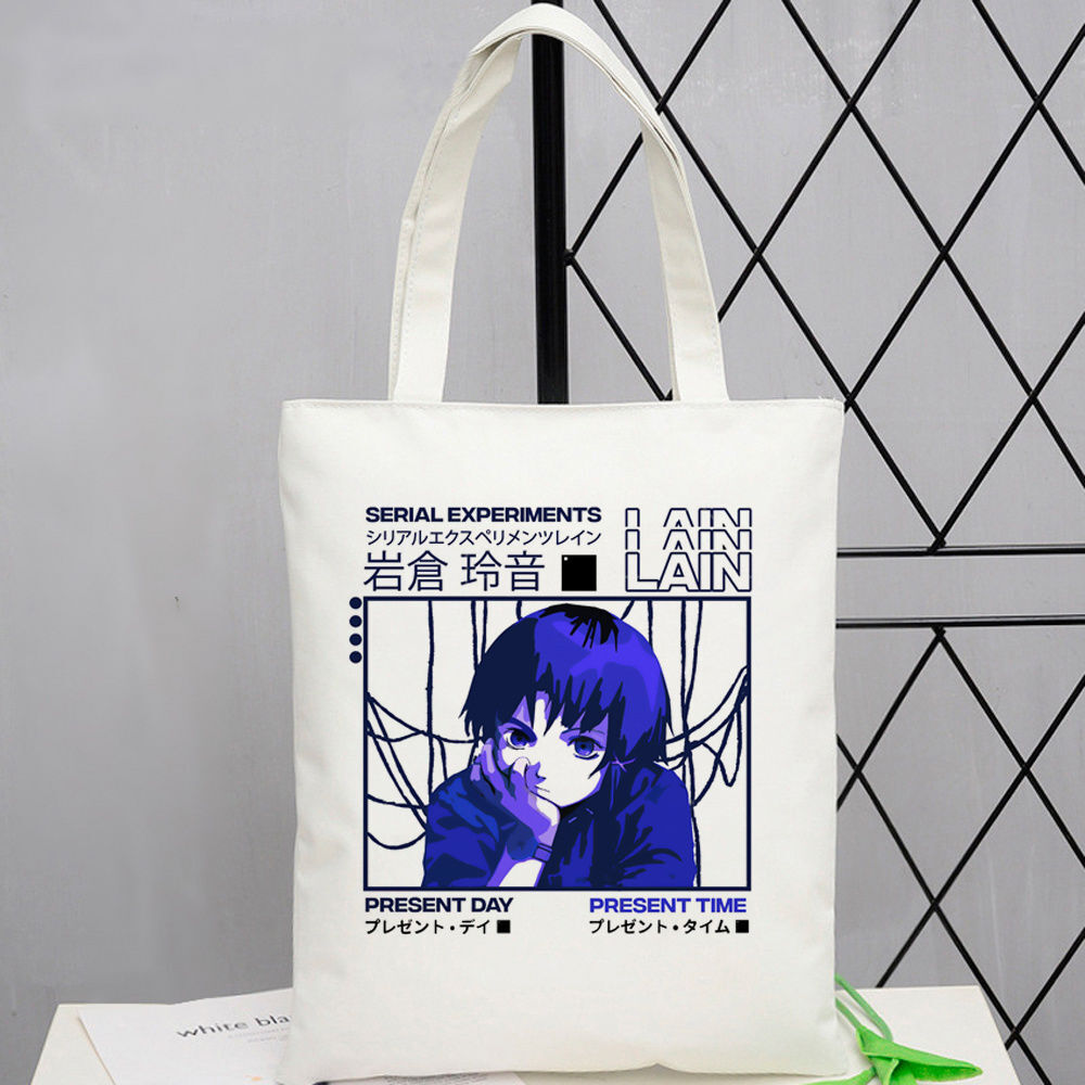 Tas Tote Kanvas Serial Experim - Sustainable Living Is ulasan dan harga