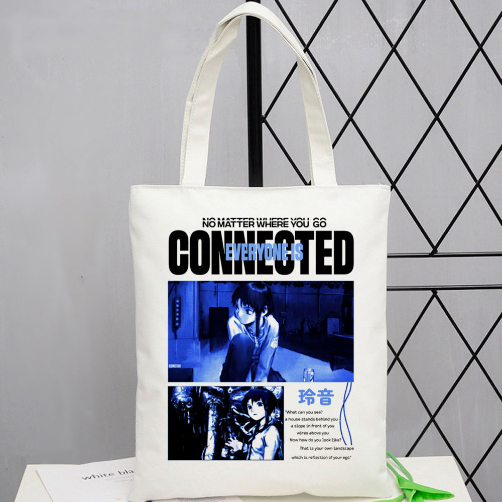 Tas Tote Kanvas Serial Experim - Sustainable Living Is ulasan dan harga