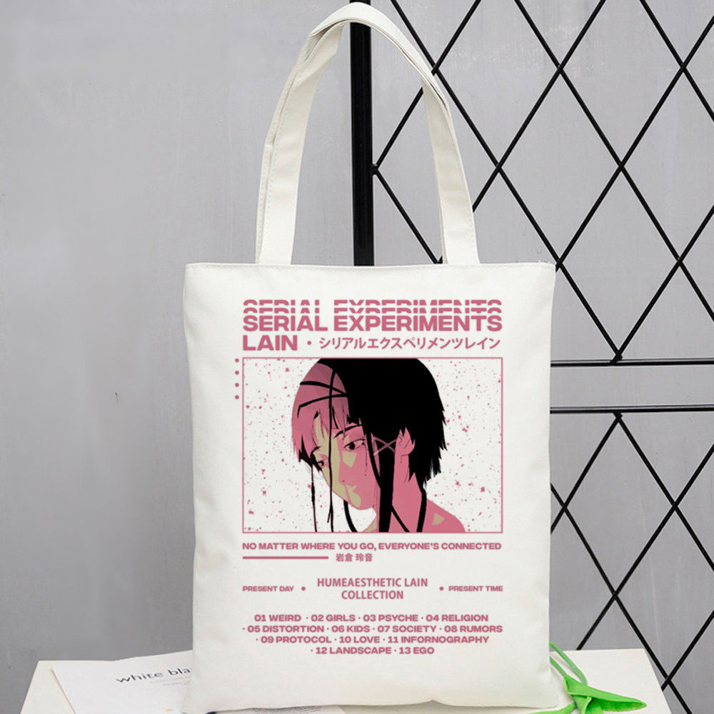 Tas Tote Kanvas Serial Experim - Sustainable Living Is ulasan dan harga