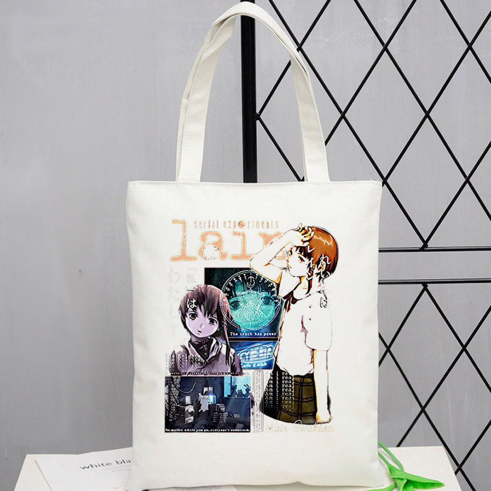 Tas Tote Kanvas Serial Experim - Sustainable Living Is ulasan dan harga
