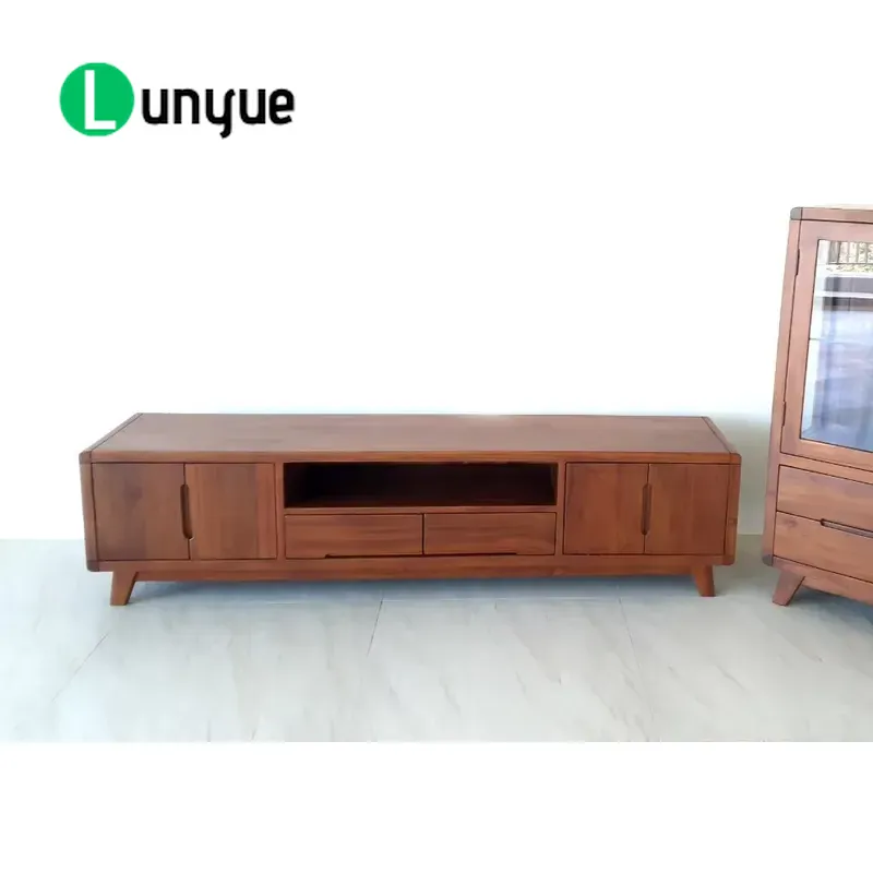 Lemari TV Kayu Jati Berkelanju - Sustainable Living Is ulasan dan harga